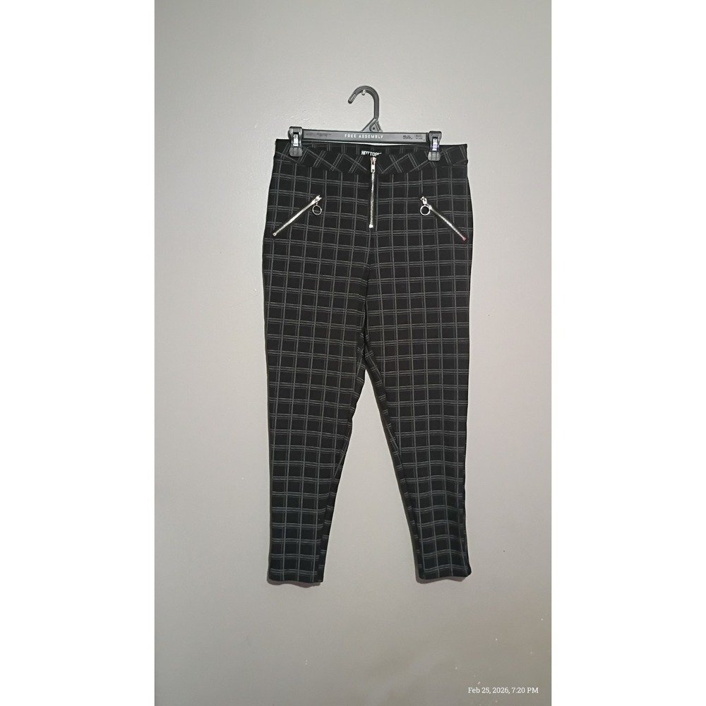 Hot Topic‎ Pants Juniors Sz largeUltra Hi-Rise Plaid Skinny Trouser Punk Edgy...